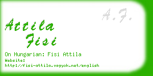 attila fisi business card